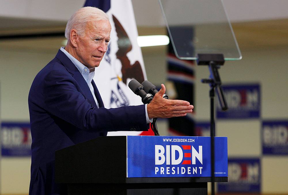 Democratic 2020 US presidential candidate and former Vice President Joe Biden speaks at an event at the Mississippi Valley Fairgrounds in Davenport, Iowa June 11, 2019. u00e2u20acu201d Reuters pic