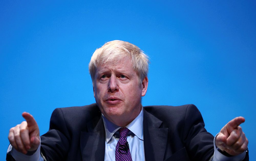 Boris Johnson, a leadership candidate for Britain's Conservative Party, gestures during a hustings event in Birmingham June 22, 2019. u00e2u20acu201d Reuters pic