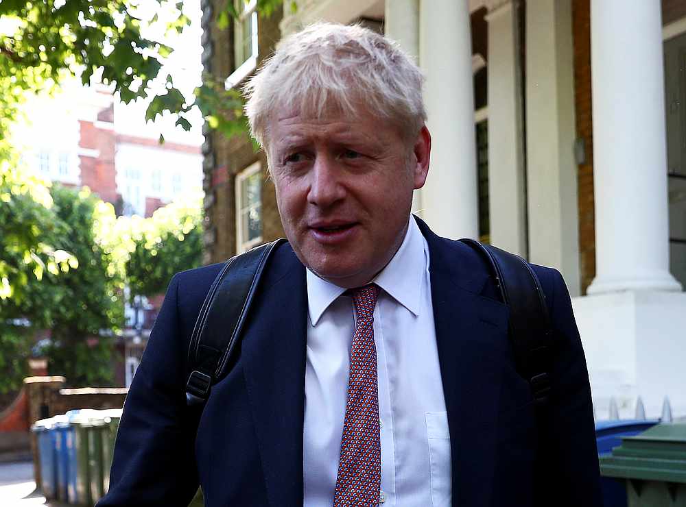 Former British Foreign Secretary Boris Johnson, who is running to succeed Theresa May as Prime Minister, leaves his home in London May 30, 2019. u00e2u20acu201d Reuters pic
