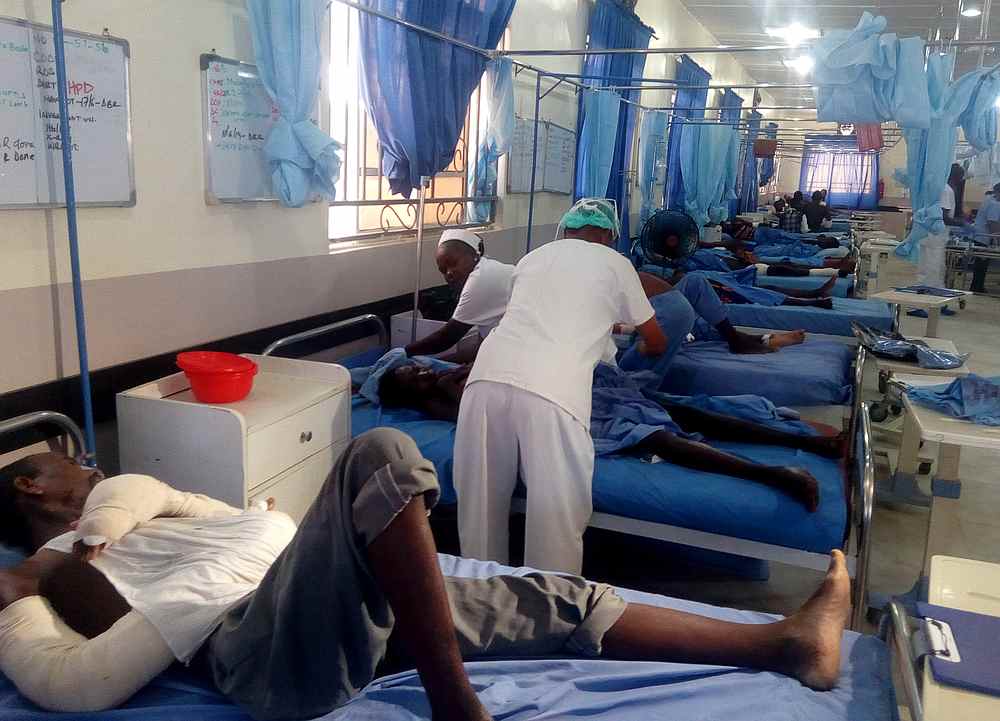 Injured people receive treatment inside a hospital in Maiduguri, after a triple suicide attack in northeast Nigerian state of Borno, Nigeria June 17, 2019. u00e2u20acu201d Reuters pic