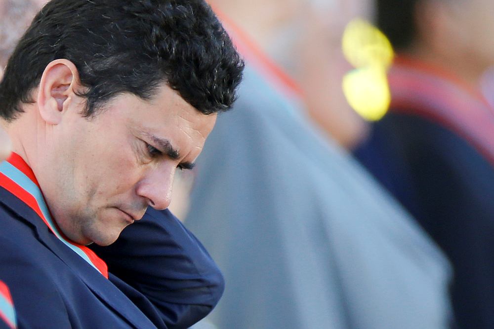 Brazil's Justice Minister Sergio Moro looks on during a ceremony of the 154th anniversary of the Riachuelo Naval Battle at the Marine Corps Headquarters in Brasilia June 11, 2019. u00e2u20acu201d Reuters pic