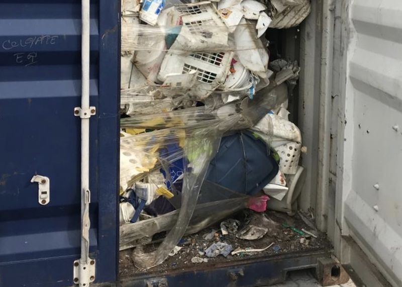 A total of 265 containers filled with plastic waste have been left abandoned at the North Butterworth Container Terminal in George Town since January. u00e2u20acu201d Picture courtesy of Phee Boon Poh 