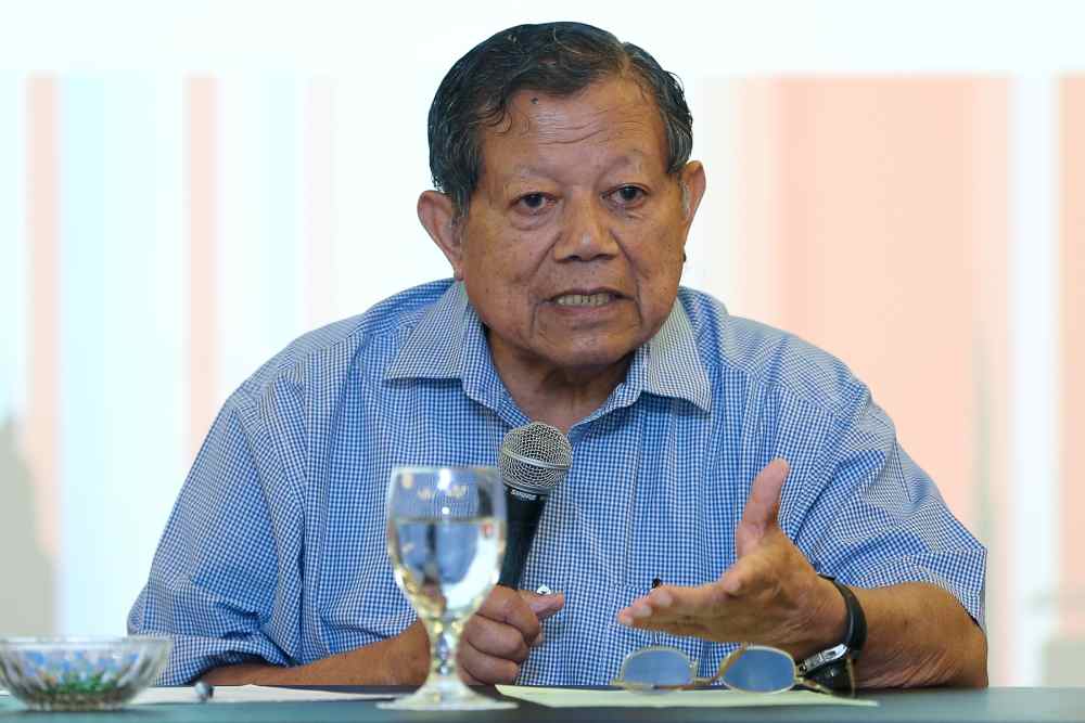 MYforest Project adviser Tan Sri Mohd Nor Salleh speaks during the 12th Annual Climate Change Forum 2019 in Petaling Jaya June 25, 2019. u00e2u20acu2022 Picture by Yusof Mat Isa