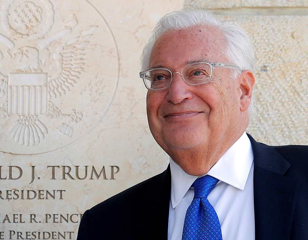 US Ambassador to Israel David Friedman at the US embassy in Jerusalem March 21, 2019. u00e2u20acu201d Reuters pic