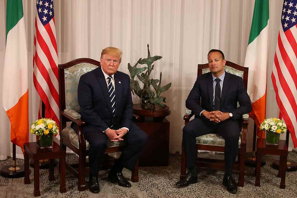 US President Donald Trump meets with Ireland's Prime Minister Leo Varadkar at Shannon Airport in Shannon, June 5, 2019. u00e2u20acu201d Liam McBurney/Pool pic via Reuters