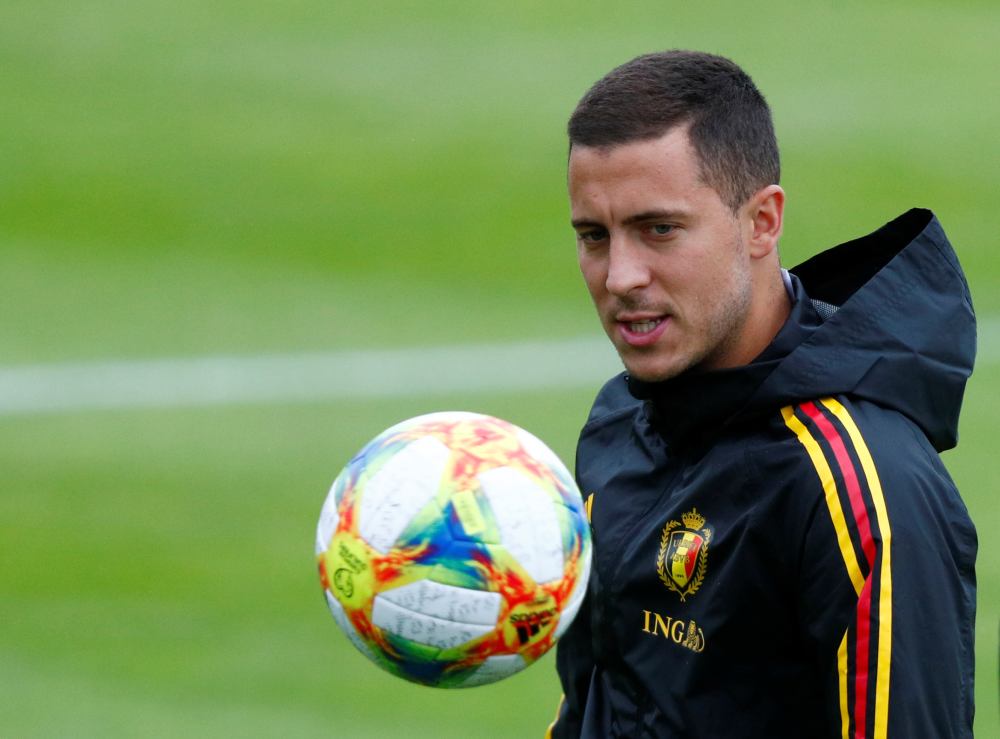 Belgium's Eden Hazard is seen during a training session ahead of the Euro 2020 Qualifier against Kazakhstan June 7, 2019. u00e2u20acu2022 Reuters pic