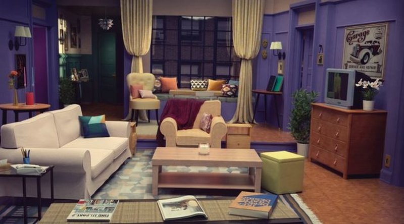 The living room of 'Friends' recreated with items from IKEA's catalogue. u00e2u20acu2022 AFP pic