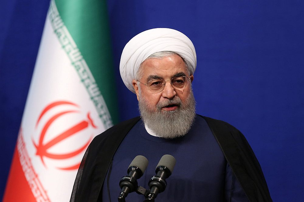 Iranian President Hassan Rouhani speaks during a meeting with a group of Iranian athletes, in Tehran June 1, 2019. u00e2u20acu201d Official President website handout via Reuters