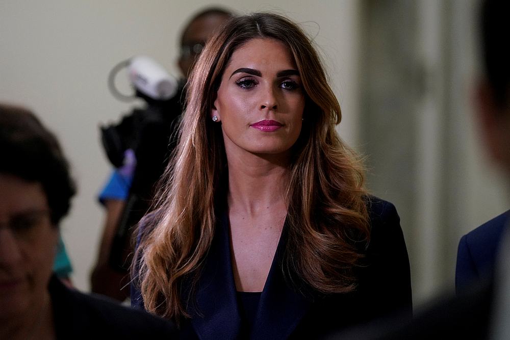 Former White House Communications Director Hope Hicks arrives for a closed door interview before the House Judiciary Committee on Capitol Hill in Washington June 19, 2019. u00e2u20acu201d Reuters pic