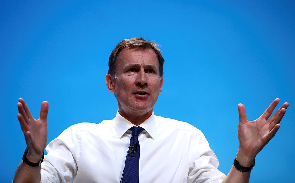 Jeremy Hunt, a leadership candidate for Britain's Conservative Party, gestures during a hustings event in Birmingham June 22, 2019. u00e2u20acu201d Reuters pic