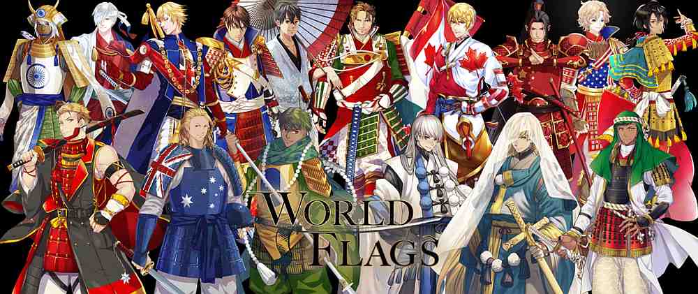More flags will be given the Gijinka treatment in the run-up to the Olympics. — Courtesy of World of Flags