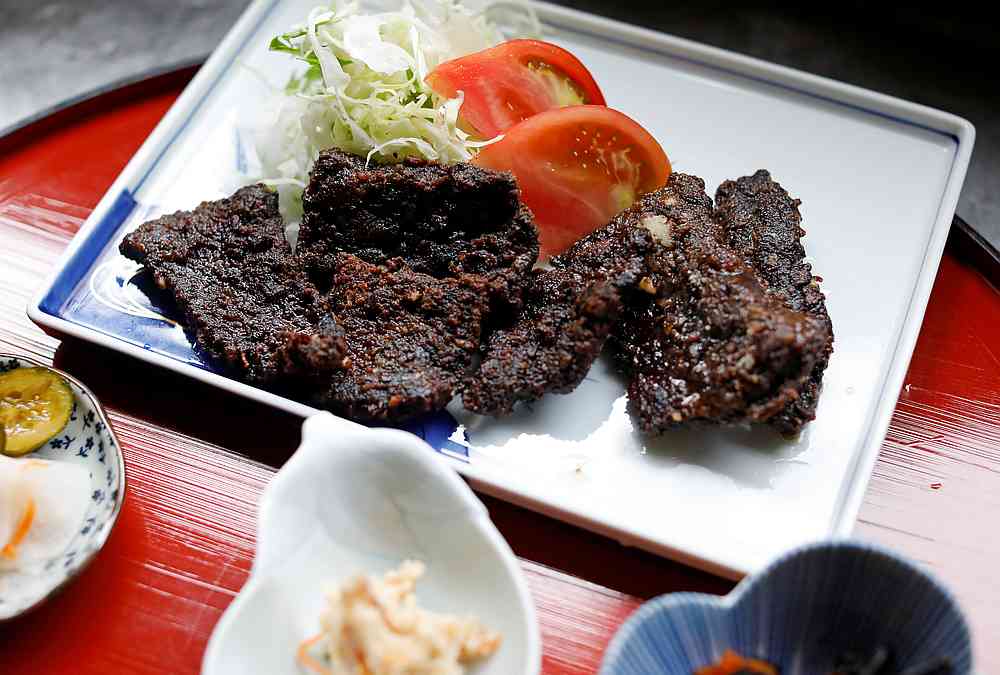 A set menu of pickle-grilled whale meat is prepared at the restaurant P-man in Minamiboso, east of Tokyo June 14, 2019. u00e2u20acu201d Reuters pic