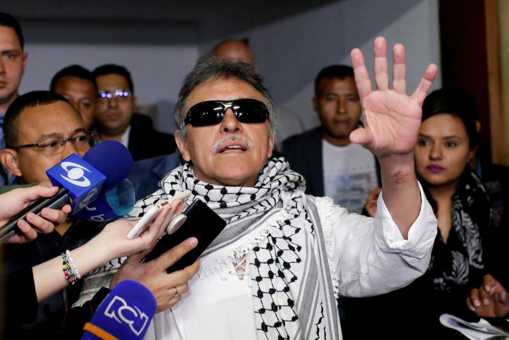 Former commander of Colombia's Marxist Revolutionary Alternative Force of the Common (FARC) Jesus Santrich speaks during a news conference at the congress in Bogota June 11, 2019. u00e2u20acu2022 Reuters pic 