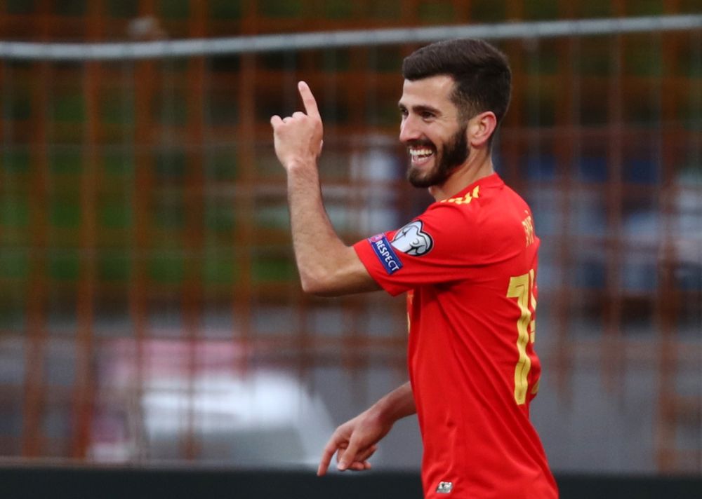 Spain's Jose Gaya celebrates after scoring the fourth goal against Faroe Islands Denmark June 7, 2019. u00e2u20acu2022 Reuters pic