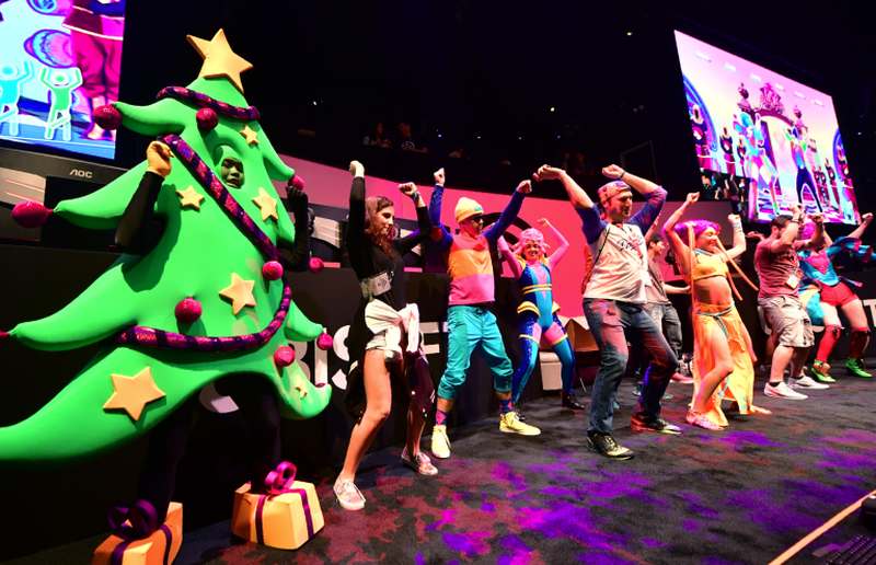 Dancers performing for Ubisoft's 'Just Dance' franchise at the Electronic Entertainment Expo, June 2018. u00e2u20acu2022 AFP pic