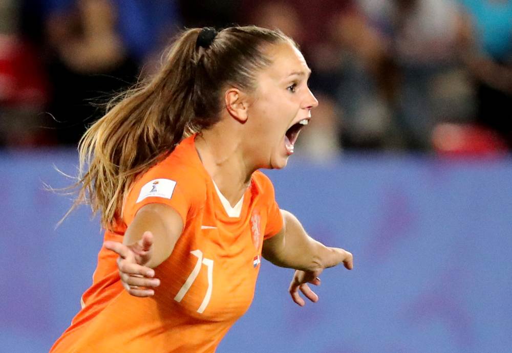 Netherlands' Lieke Martens celebrates after scoring the second goal against Japan June 25, 2019. u00e2u20acu2022 Reuters pic