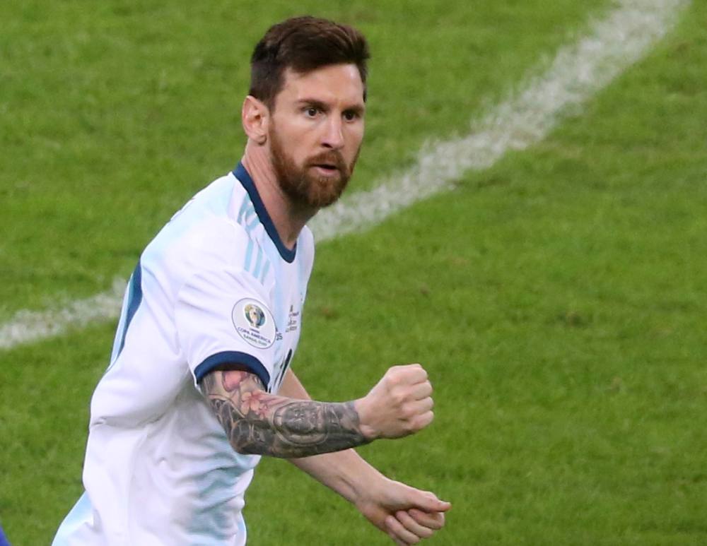 Argentina's Lionel Messi celebrates after scoring the first goal against Paraguay June 19, 2019. u00e2u20acu2022 Reuters pic