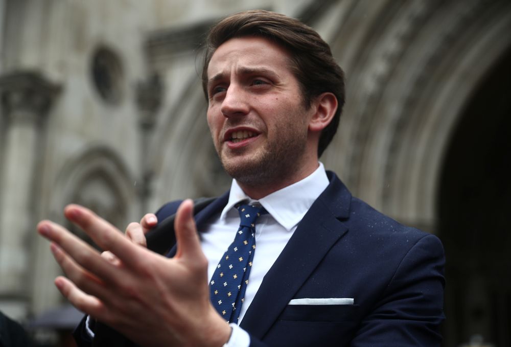 Campaigner Marcus Ball gestures outside the Royal Courts of Justice after losing a case against Former British Foreign Secretary Boris Johnson, in London, Britain, June 7, 2019. u00e2u20acu201dReuters pic