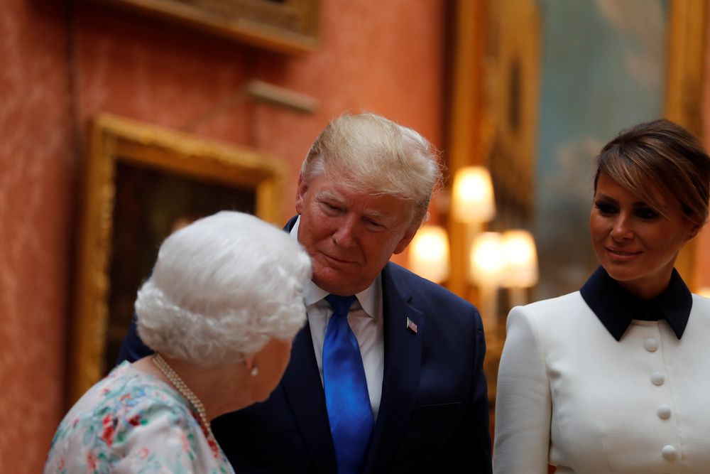 US President Donald Trump, First Lady Melania Trump and Britainu00e2u20acu2122s Queen Elizabeth review items from the Royal Collection at Buckingham Palace, in London, Britain, June 3, 2019. u00e2u20acu201d Reuters pic