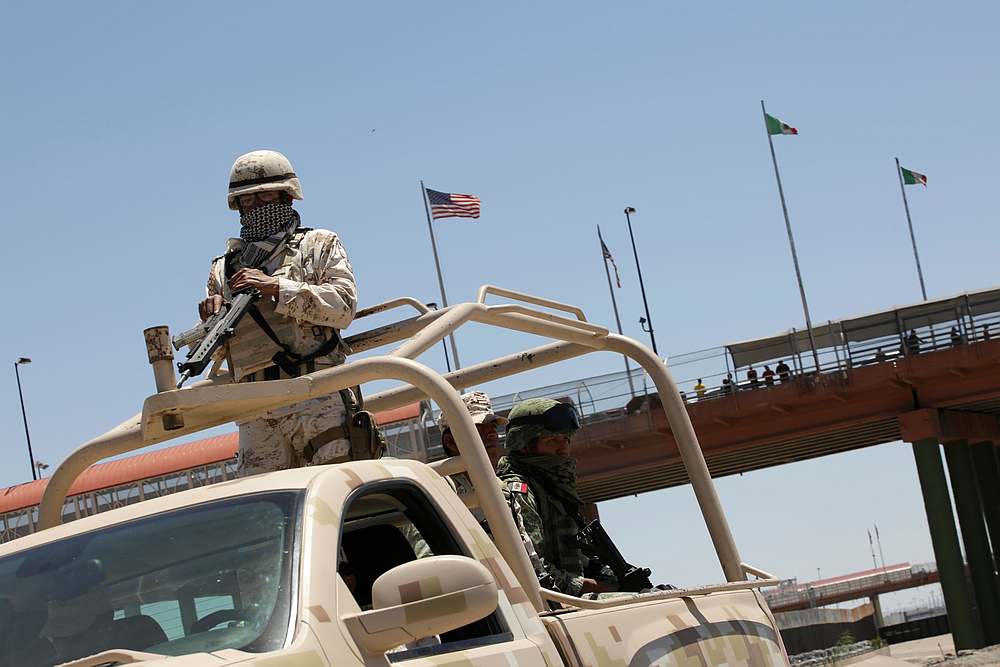 A Mexican soldier is seen atop a military vehicle during an operation to inhibit migrants to cross illegally into the United States in Ciudad Juarez, Mexico June 16, 2019. u00e2u20acu201d Reuters pic