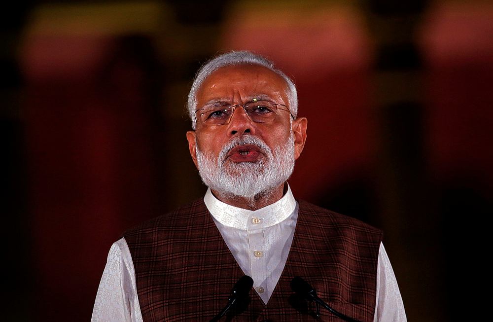 India's Prime Minister Narendra Modi speaks to the media at the Presidential Palace in New Delhi May 25, 2019. u00e2u20acu201d Reuters pic