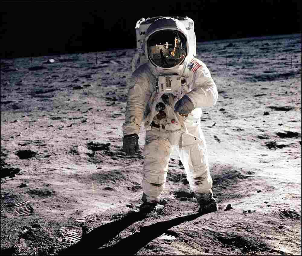Astronaut Buzz Aldrin, lunar module pilot, walking on the surface of the moon during the Apollo 11 extravehicular activity (EVA). u00e2u20acu201d AFP pic