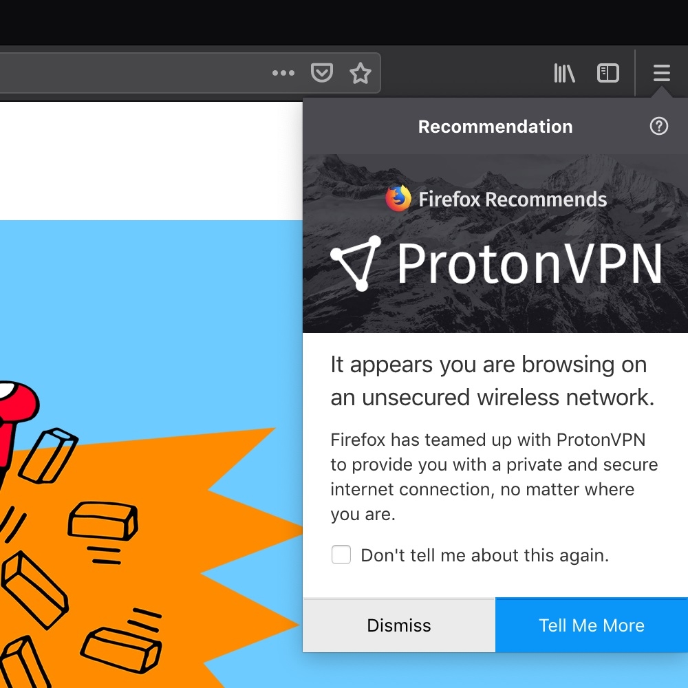 Firefox has previously experimented with subscriptions that offered VPN services. u00e2u20acu201d Picture courtesy of Mozilla via AFP