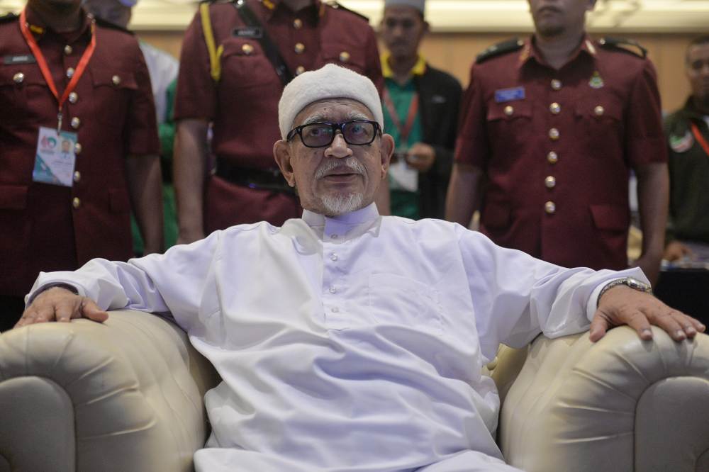 PAS President Datuk Seri Abdul Hadi Awang attends the Dewan Pemuda PAS Muktamar in Gambang, Pahang June 20, 2019. u00e2u20acu2022 Picture by Mukhriz Hazim