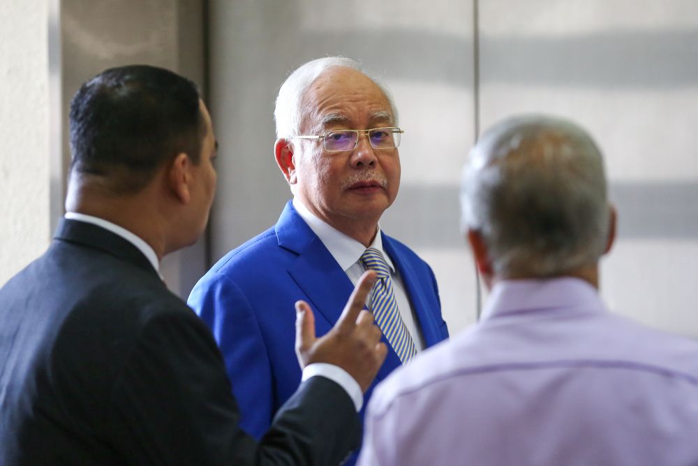 Datuk Seri Najib Razak arrives at the Kuala Lumpur Court Complex June 13, 2019. u00e2u20acu201d Picture by Yusof Mat Isa
