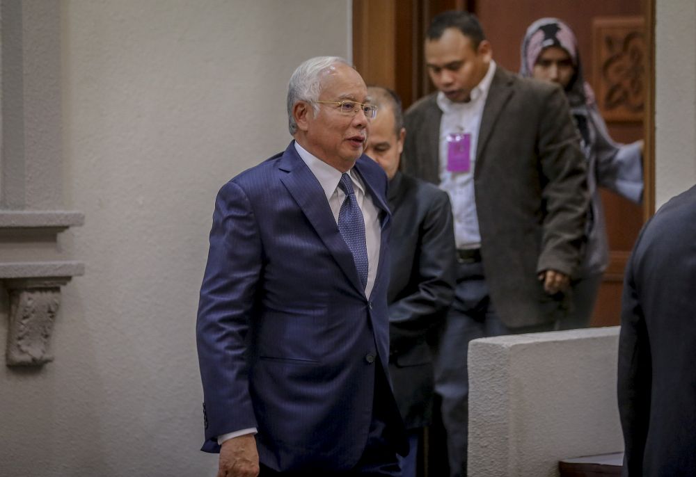 Datuk Seri Najib Razak is pictured at the Kuala Lumpur High Court June 12, 2019. — Picture by Firdaus Latif