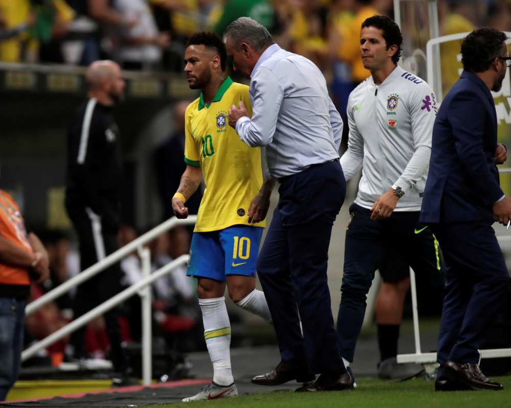 Brazilu00e2u20acu2122s Neymar substituted during the international friendly against Asian champions Qatar in Brasilia June 5, 2019. u00e2u20acu2022 Reuters pic