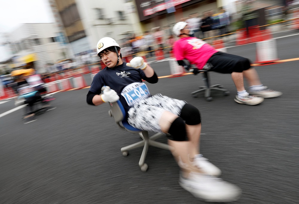 Blood, sweat but no tears in Japan’s office chair grand prix | Malay Mail