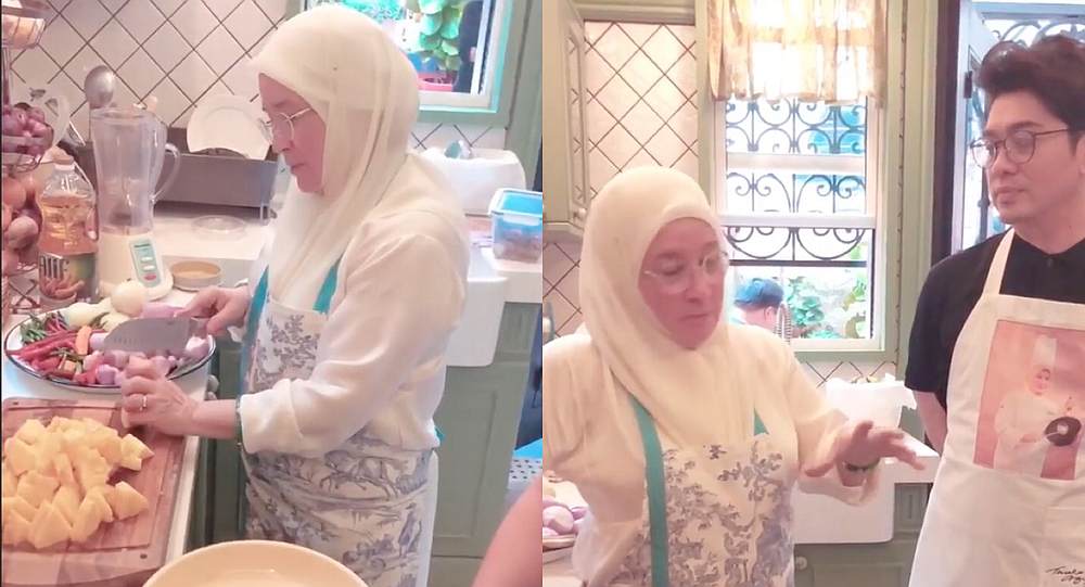 The duo cooked up five dishes in just one and a half hours. u00e2u20acu201d Screengrab from Instagram/rizalman71
