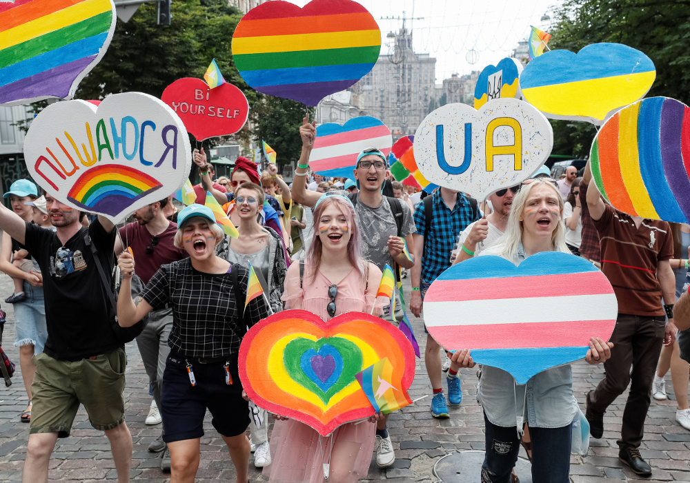 Participants take part at the Equality March, organized by the LGBT community in Kiev June 23, 2019. u00e2u20acu201d Reuters pic