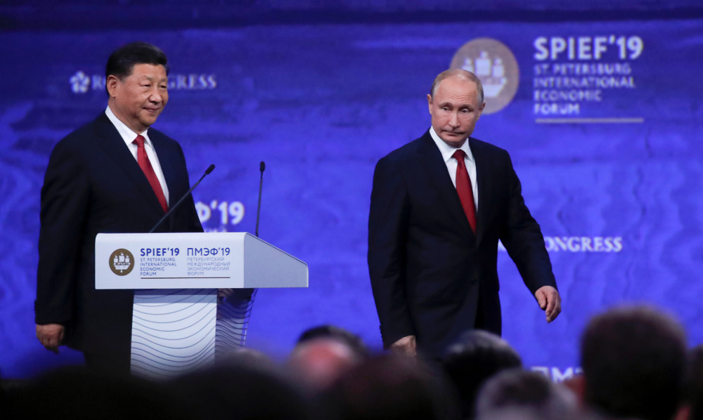 Russian President Vladimir Putin and Chinese President Xi Jinping attend a session of the St Petersburg International Economic Forum (SPIEF) June 7, 2019. u00e2u20acu201d Reuters pic