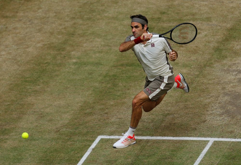 Switzerland's Roger Federer in action during his semi final match against France's Pierre-Hugues Herbert. u00e2u20acu201d Reuters pic