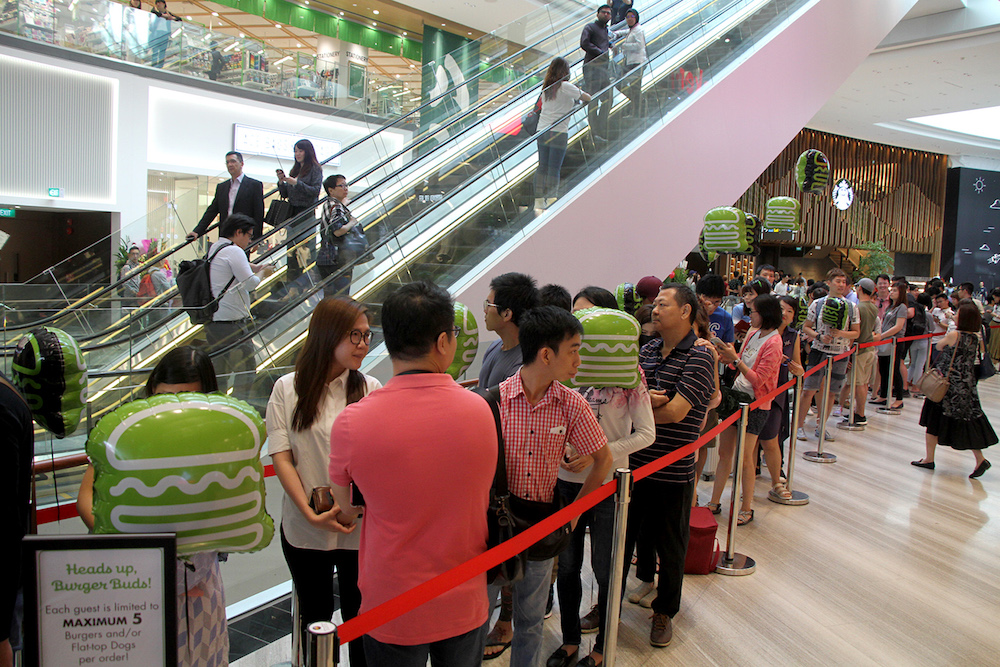 American burger chain Shake Shack opened its first outlet in South-east Asia at the Jewel in Changi Airport in April. — TODAY pic