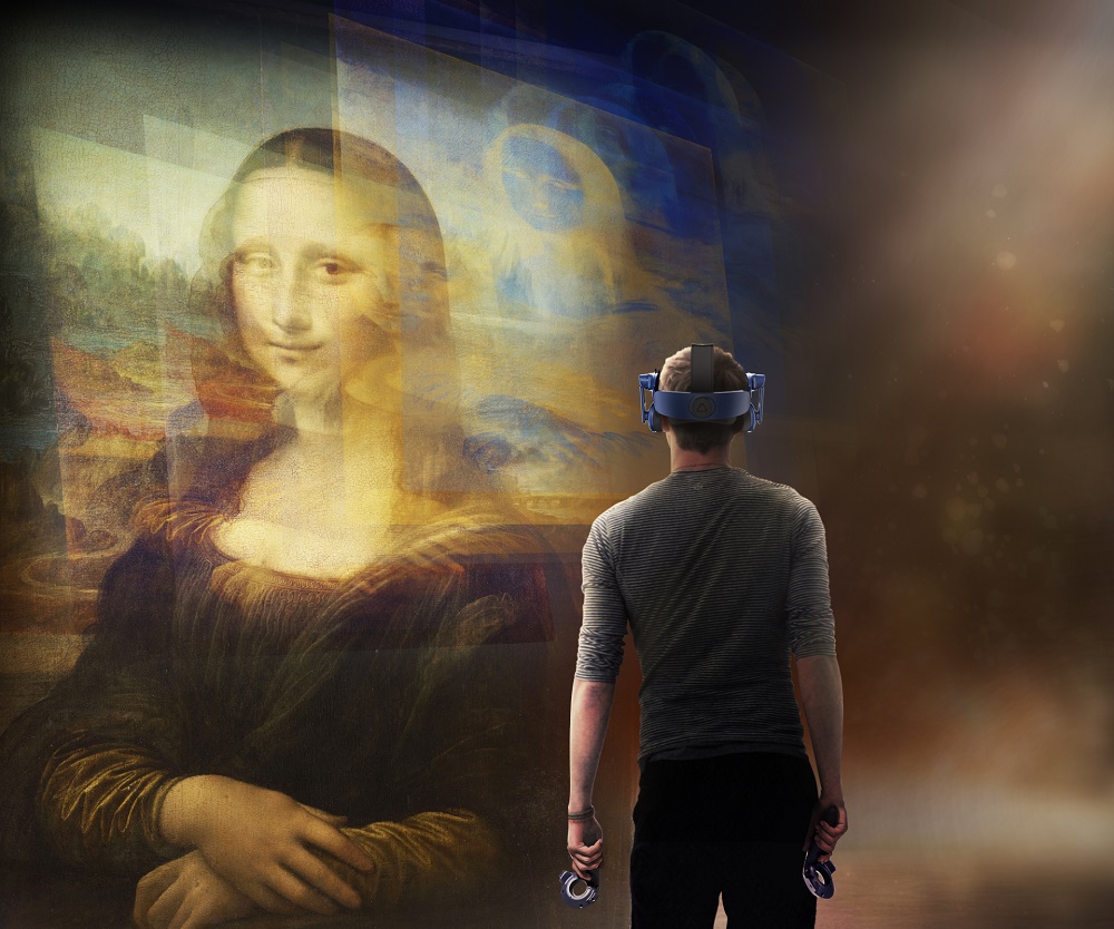 Rendering of the VR experience u00e2u20acu02dcMona Lisa: Beyond the Glass,u00e2u20acu2122 on view at the Louvre next autumn. u00e2u20acu201d  Image courtesy of Emissive and HTC Vive Artsnn
