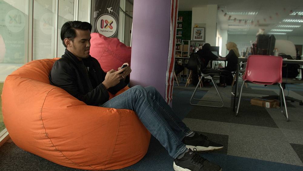 Telecomu00e2u20acu2122s office has lounge areas complete with bean bags so staff can take a quick break from the grind. u00e2u20acu201d Picture courtesy of Ix Telecom