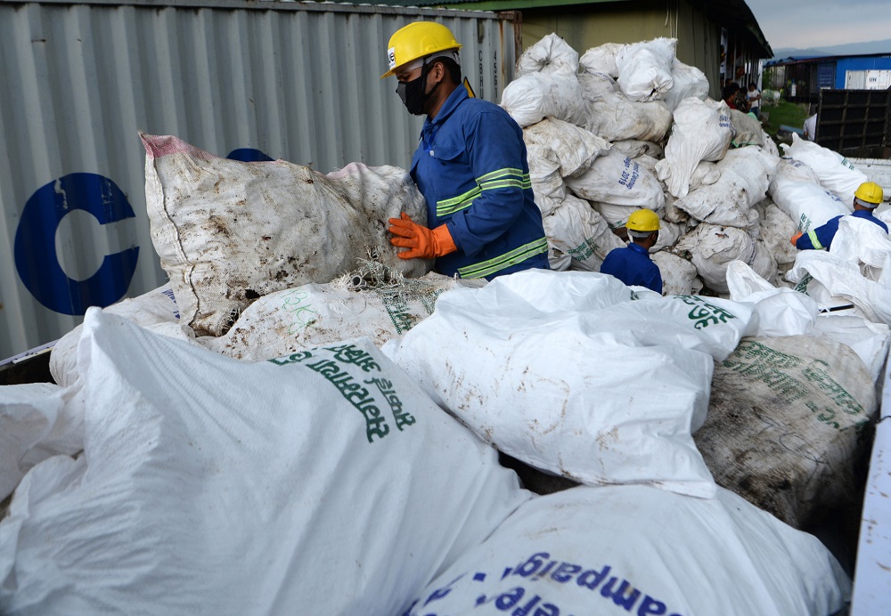 The trash will be manually divided into different materials and then recycled accordingly. u00e2u20acu2022 AFP pic        