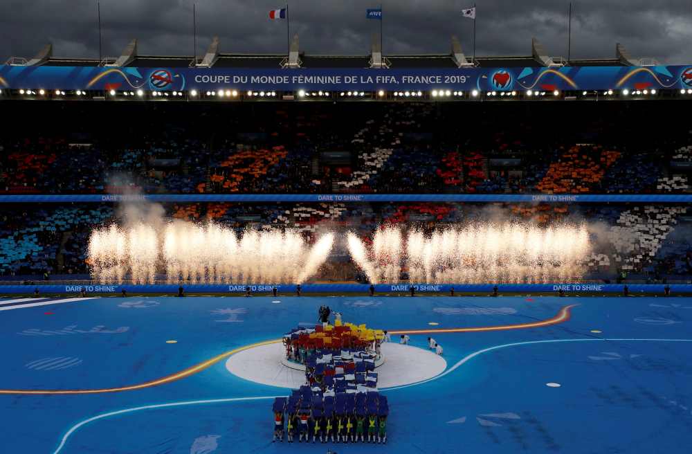 A general view inside the stadium during the opening ceremony before the match between France and South Korea June 7, 2019. u00e2u20acu2022 Reuters pic