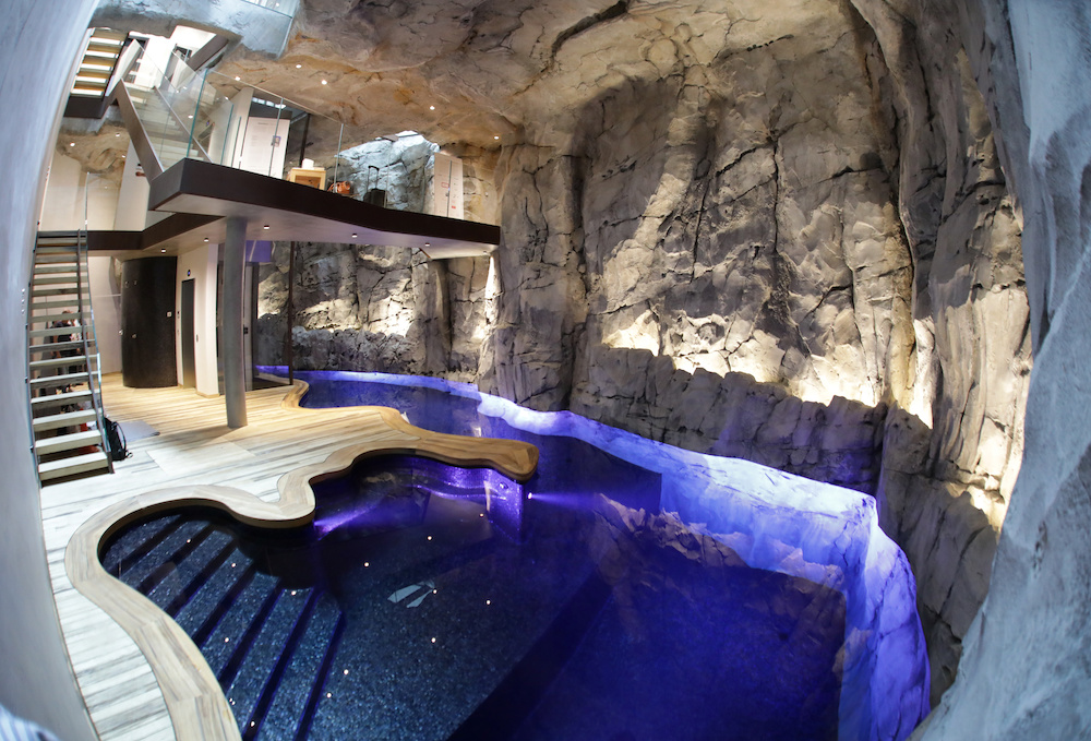 The swimming pool of the luxurious ecological Villa Troglodyte. — Reuters pic