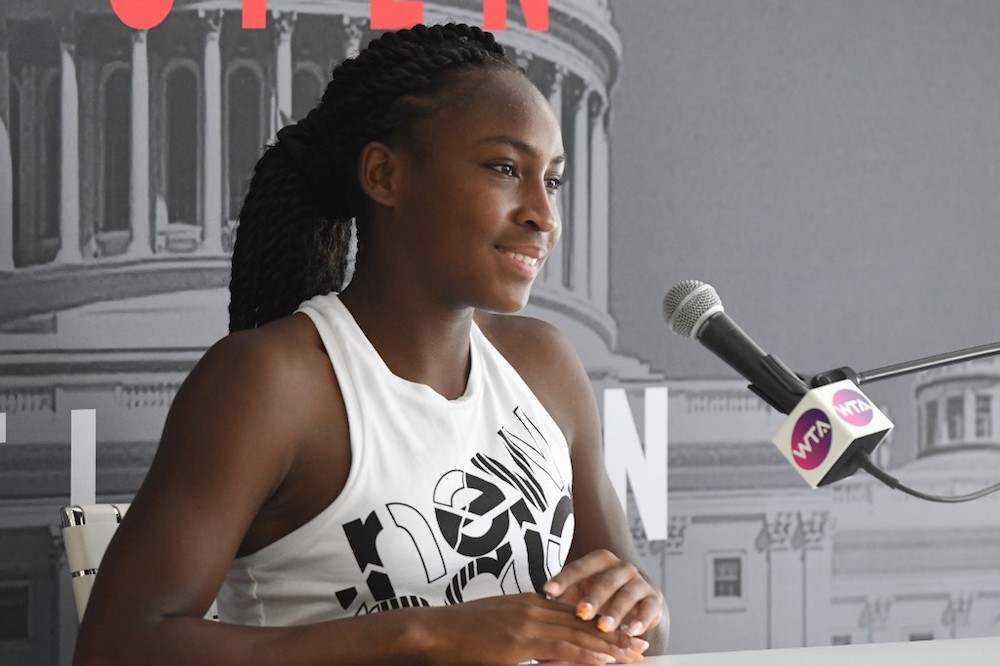 Coco Gauff addresses the media during the Citi Open u00e2u20acu201d Preview at Rock Creek Tennis Centre in Washington July 26, 2019. u00e2u20acu201d AFP pic