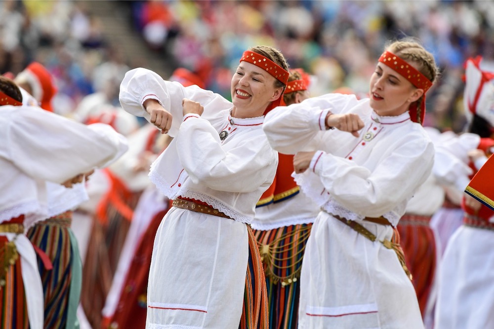 People take part in Estonia's Song and Dance celebration event in Tallinn, Estonia July 5, 2019. u00e2u20acu201d AFP pic