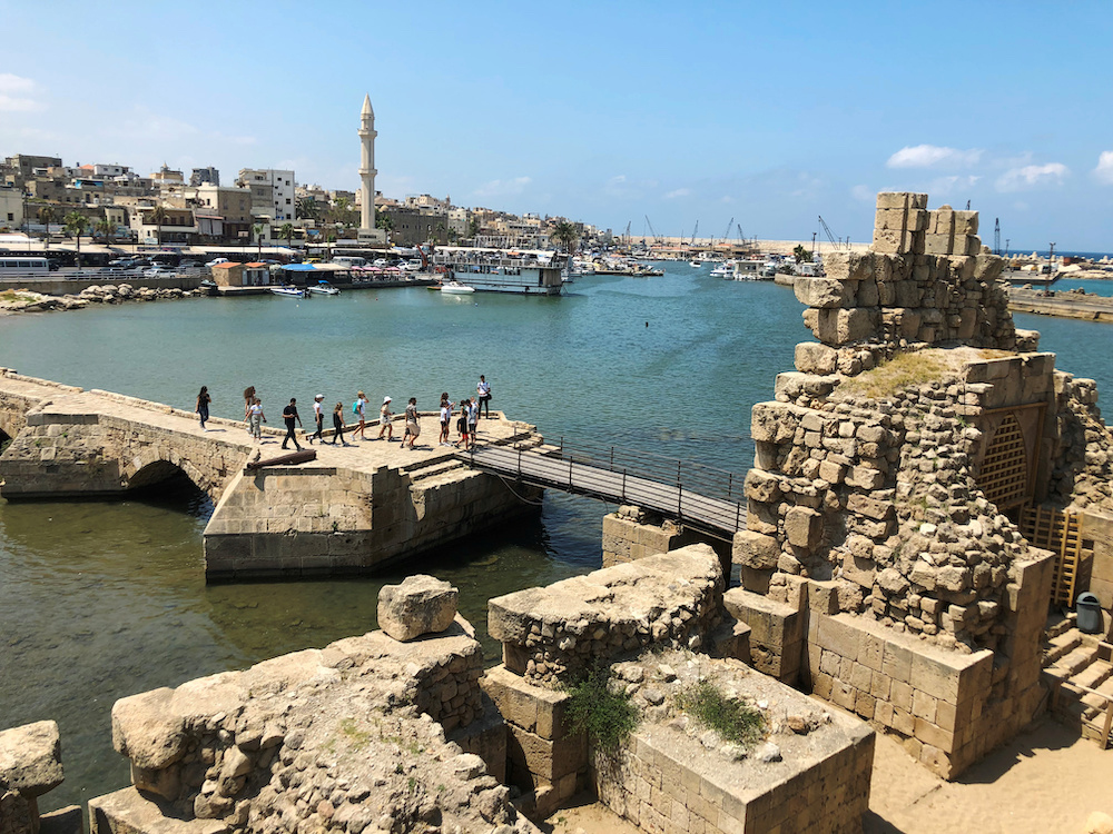 Tourists walk together at the sea castle in the port city of Sidon, Lebanon July 9, 2019. u00e2u20acu201d Reuters pic