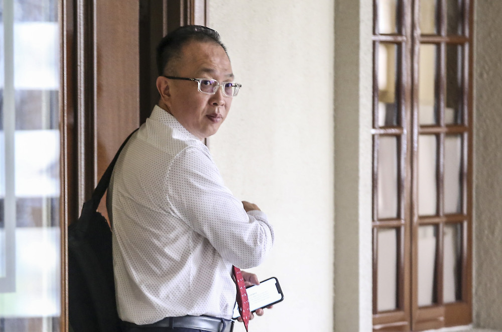 Yeoh Eng Leong, senior vice-president of Ambank's credit card authorisation and fraud management, is pictured at Kuala Lumpur High Court in Kuala Lumpur July 15, 2019. — Picture by Firdaus Latif