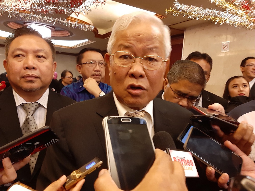 State Education, Science and Technological Research Minister Datuk Seri Michael Manyin speaking to reporters in Kuching July 2, 2019. u00e2u20acu201d Picture by Sulok Tawie