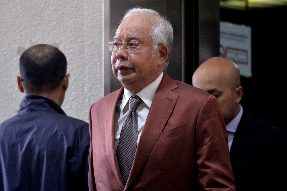 Datuk Seri Najib Razak is pictured at the Kuala Lumpur Court July 3, 2019. u00e2u20acu201d Picture by Mukhriz Hazim
