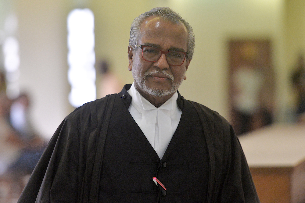 Lawyer Tan Sri Muhammad Shafee Abdullah is pictured at the Kuala Lumpur Court July 3, 2019. u00e2u20acu201d Picture by Mukhriz Hazim