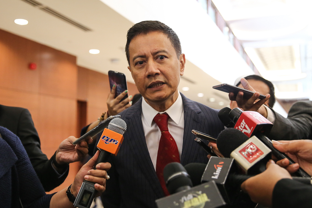 Election Commission (EC) chairman Azhar Azizan Harun speaks to reporters at the Parliament lobby in Kuala Lumpur July 4, 2019. u00e2u20acu201d Picture by Yusof Mat Isa